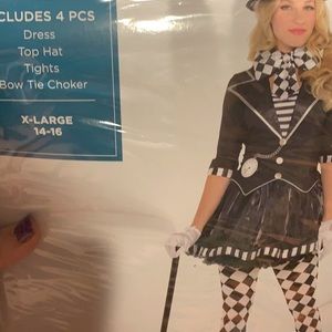 Dark Mad Hatter/ White rabbit Womens Costume